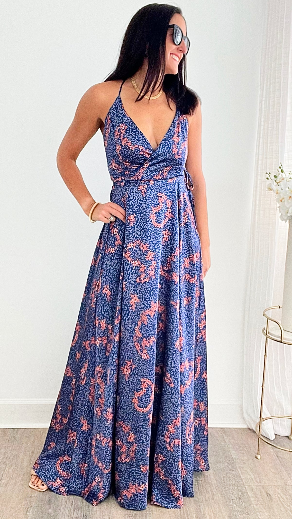 Purple Sleeveless Wrap Maxi Dress-200 dresses/jumpsuits/rompers-HYFVE-Coastal Bloom Boutique, find the trendiest versions of the popular styles and looks Located in Indialantic, FL