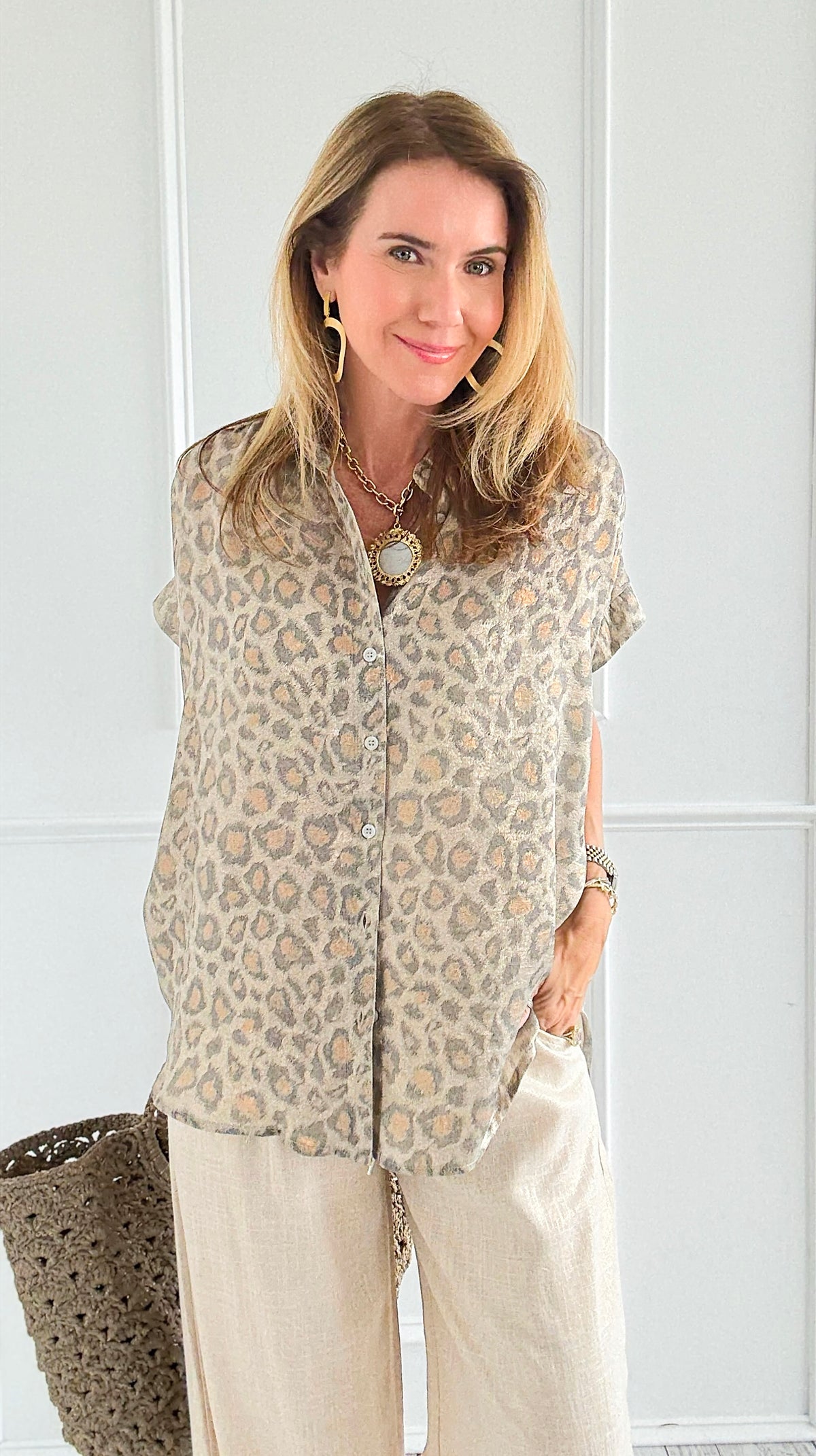 Velvet Whispers Button Down Top-110 Short Sleeve Tops-JODIFL-Coastal Bloom Boutique, find the trendiest versions of the popular styles and looks Located in Indialantic, FL