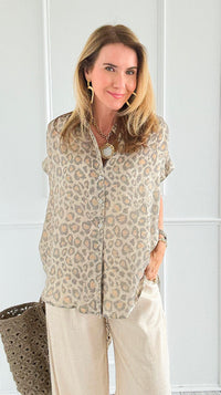 Velvet Whispers Button Down Top-110 Short Sleeve Tops-JODIFL-Coastal Bloom Boutique, find the trendiest versions of the popular styles and looks Located in Indialantic, FL
