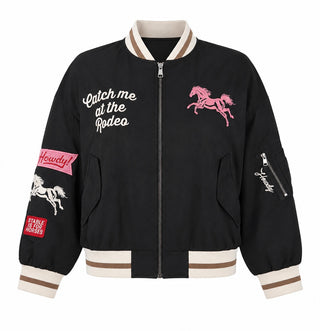 Catch Me at the Rodeo Embroidered Bomber Jacket