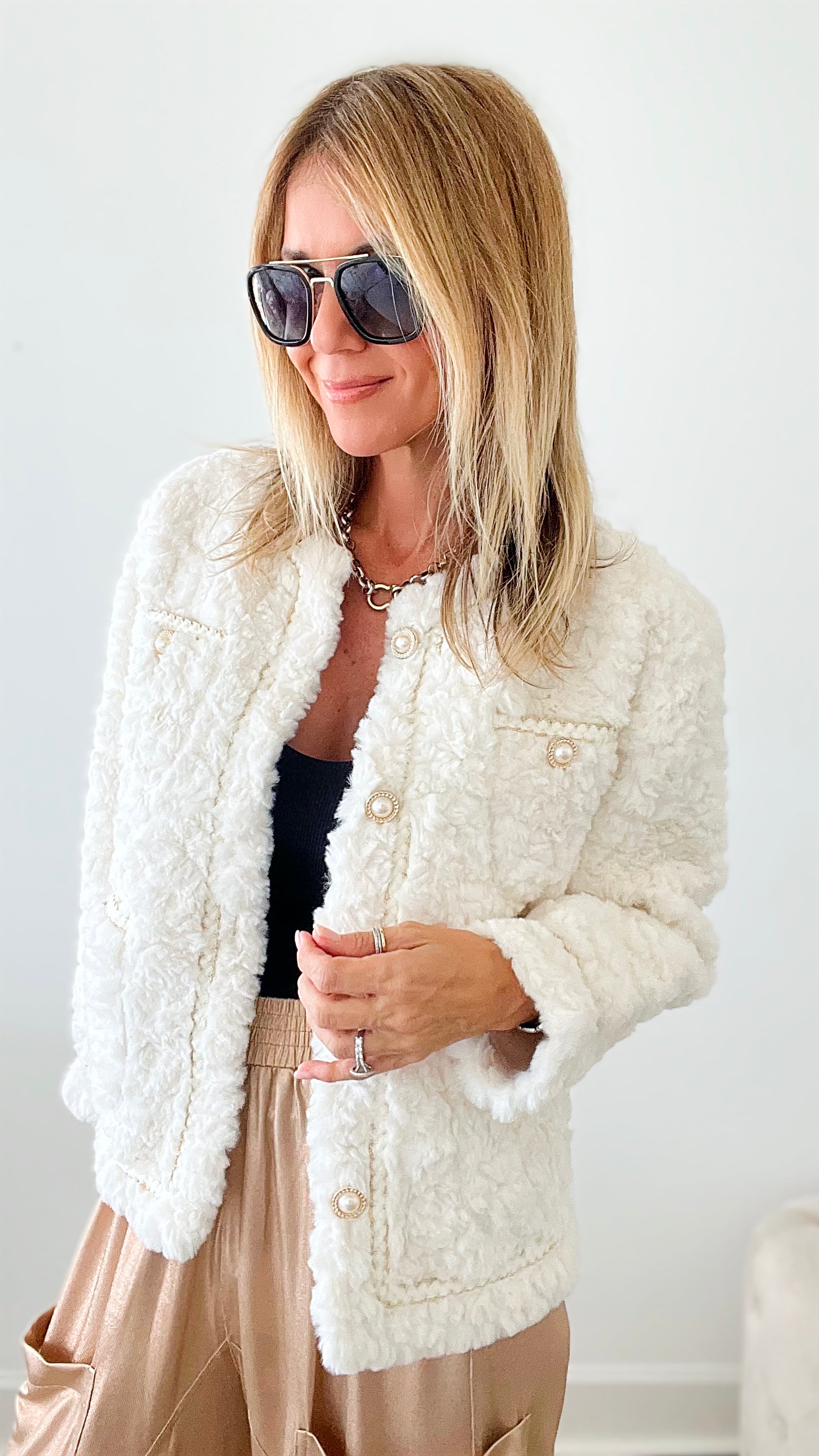 Soft To The Touch Cropped Jacket-140 Sweaters-Beulah Style-Coastal Bloom Boutique, find the trendiest versions of the popular styles and looks Located in Indialantic, FL