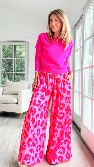 Hibiscus Kiss Kapri Italian Pants