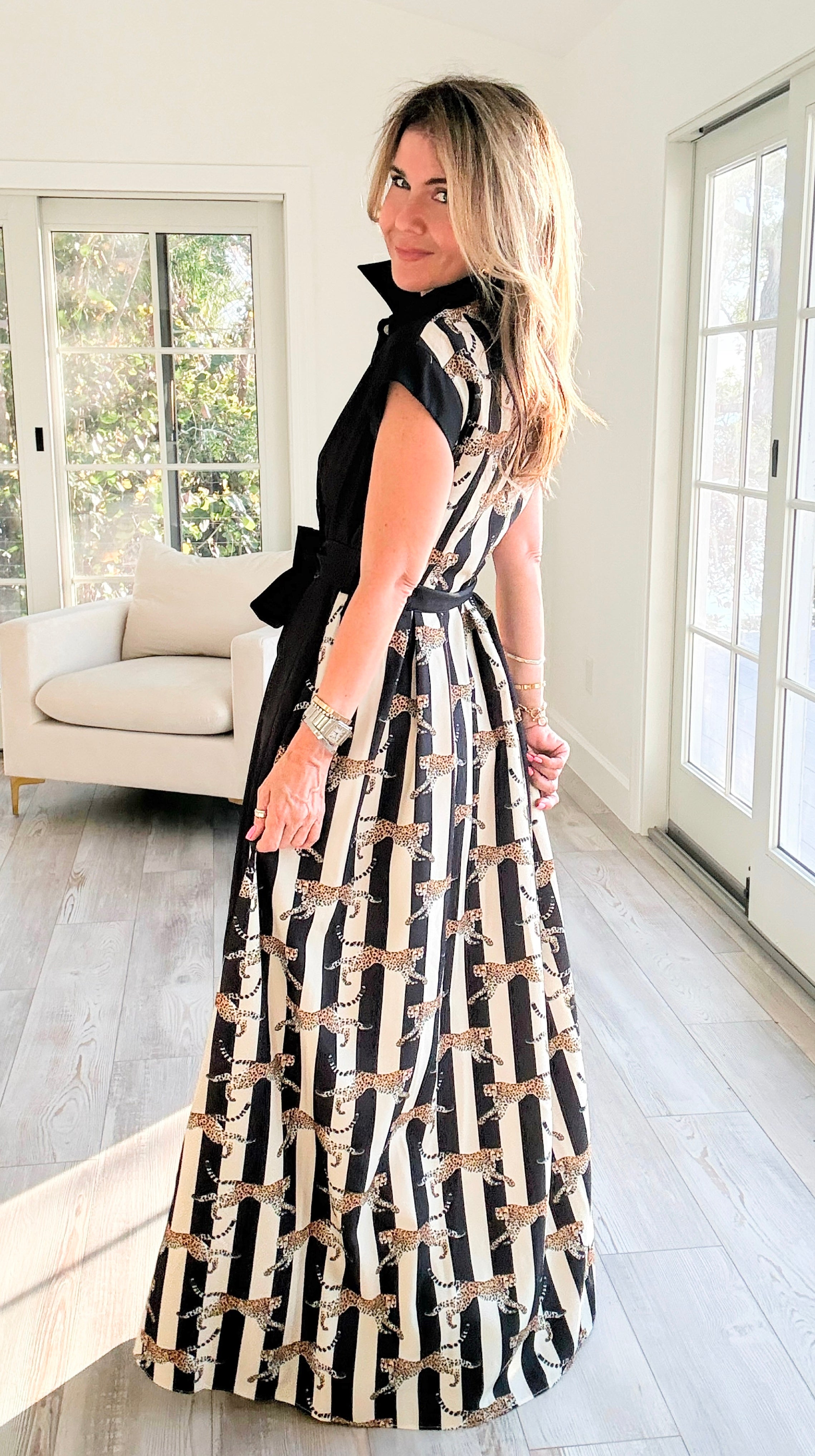Wild Grace Tie-Front Button Down Dress