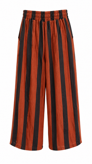 Cabana Stripe Italian Pant- Rust/Brown