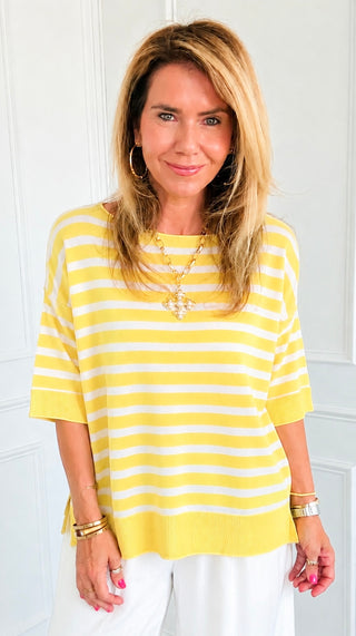 Amalfi Morning Stripe Max Italian Knit Top