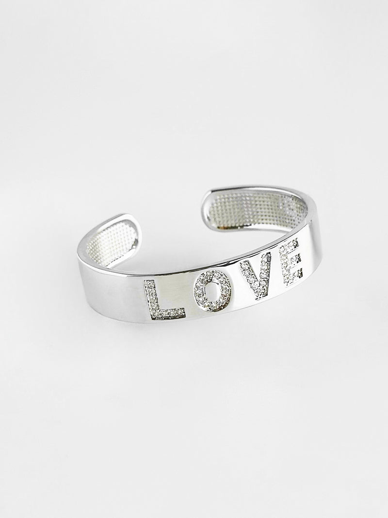 CZ LOVE Cuff Bracelet-230 Jewelry-NYC-Coastal Bloom Boutique, find the trendiest versions of the popular styles and looks Located in Indialantic, FL