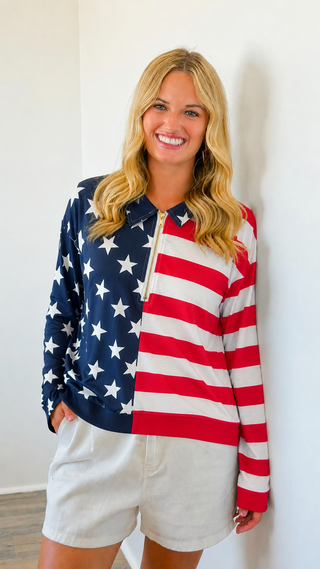 Stars & Stripes Long Sleeve Sweatshirt