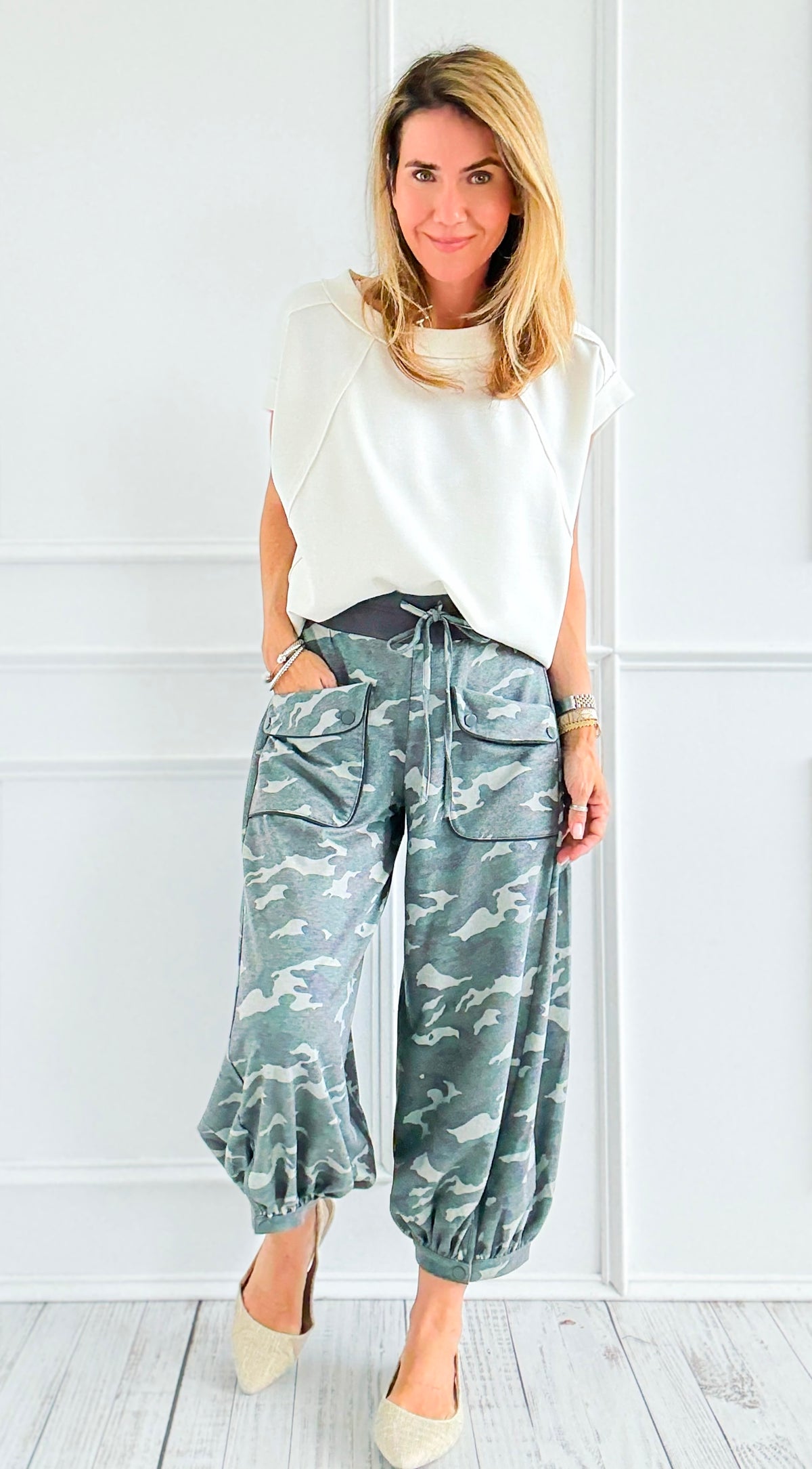 Into the Camo Cuffed Joggers-180 Joggers-ODDI-Coastal Bloom Boutique, find the trendiest versions of the popular styles and looks Located in Indialantic, FL