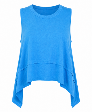 On the Edge Sleeveless Top - Deep Sky
