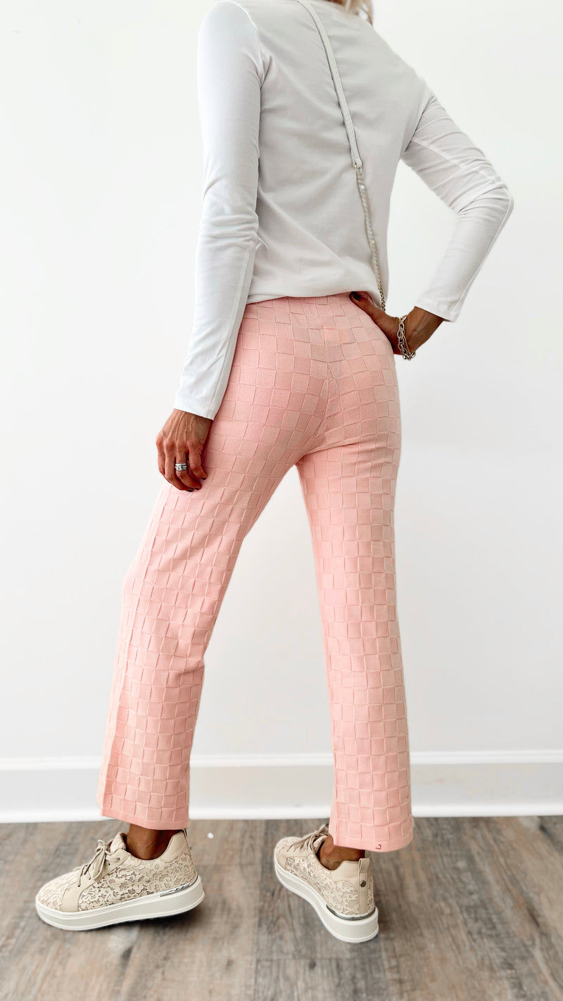 Completely Charmed Basket Weave Sweater Pants - Dusty Pink-170 Bottoms-HYFVE-Coastal Bloom Boutique, find the trendiest versions of the popular styles and looks Located in Indialantic, FL