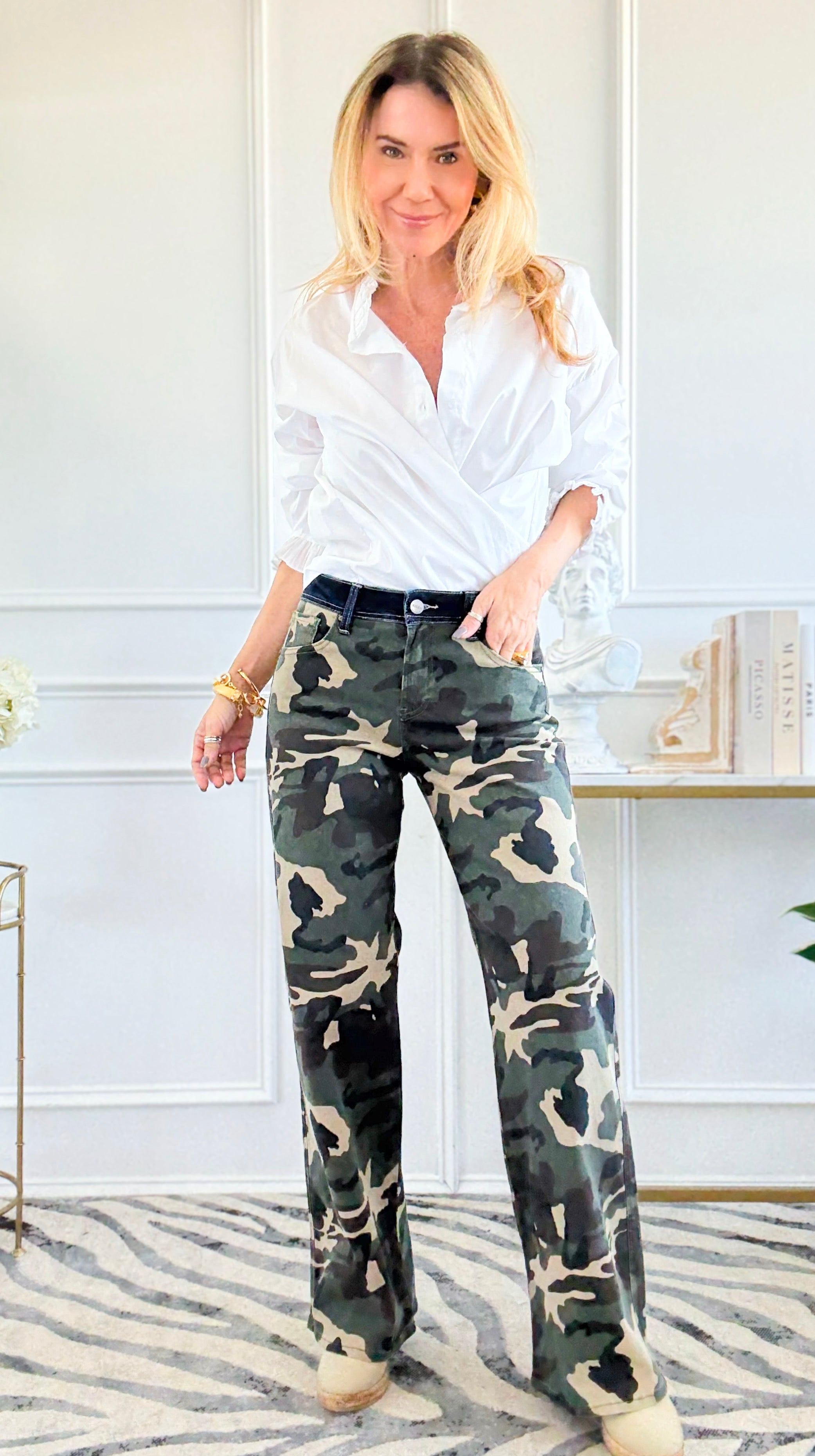 Slouchy Wide Camo Pants