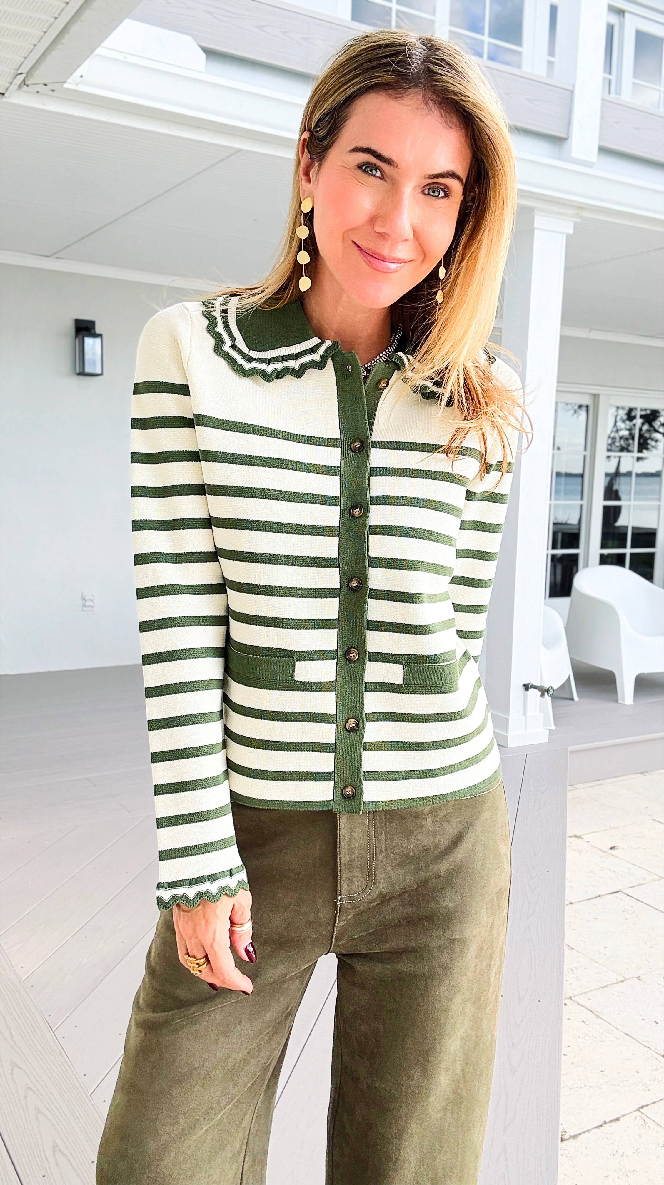 Presley Stripe Cardigan-140 Sweaters-rivir-Coastal Bloom Boutique, find the trendiest versions of the popular styles and looks Located in Indialantic, FL