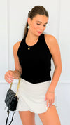 Slit Situation Skort-White Pearl-170 Bottoms/Shorts-RAE MODE-Coastal Bloom Boutique, find the trendiest versions of the popular styles and looks Located in Indialantic, FL