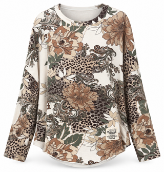 Floral Instinct La Spezia Italian Cotton Top- Off White