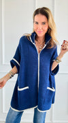 Cloud Comfort Cardigan - Navy-160 Jackets-NYW-Coastal Bloom Boutique, find the trendiest versions of the popular styles and looks Located in Indialantic, FL