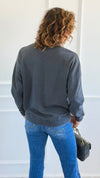 Wild Rebel Skull Italian Sweatshirt-110 Long Sleeve Tops-FIRSTAGE-Coastal Bloom Boutique, find the trendiest versions of the popular styles and looks Located in Indialantic, FL
