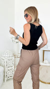 Italian Cargo Joggers - Mocha-180 Joggers-Venti6-Coastal Bloom Boutique, find the trendiest versions of the popular styles and looks Located in Indialantic, FL