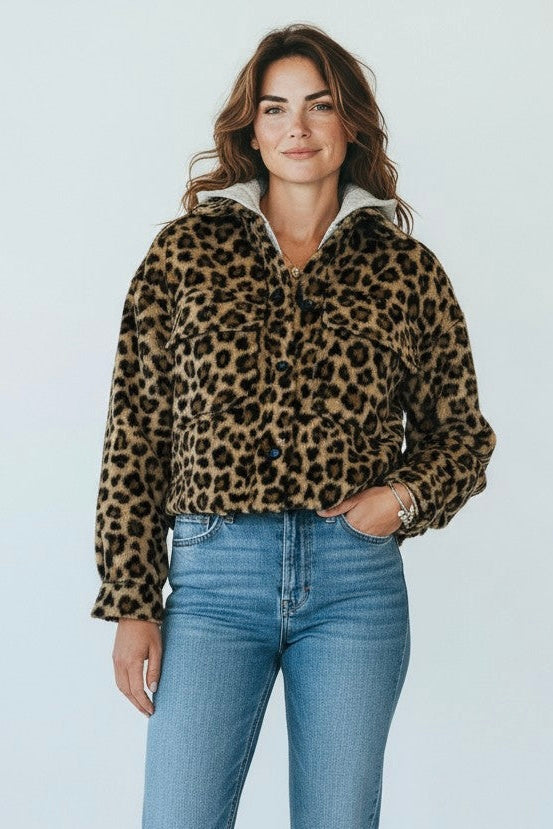 Wild Side Cropped Button Jacket-160 Jackets-Love Tree Fashion-Coastal Bloom Boutique, find the trendiest versions of the popular styles and looks Located in Indialantic, FL