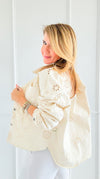 Bloom Embroidered Italian Jacket-160 Jackets-LY PARIS-Coastal Bloom Boutique, find the trendiest versions of the popular styles and looks Located in Indialantic, FL