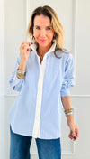 Coastal Breeze Striped Top-130 Long Sleeve Tops-skies are blue-Coastal Bloom Boutique, find the trendiest versions of the popular styles and looks Located in Indialantic, FL