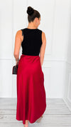 Isabella Italian Skirt- Burgundy-170 Bottoms-SEE YOU IN ROME-Coastal Bloom Boutique, find the trendiest versions of the popular styles and looks Located in Indialantic, FL