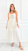 Sweet Riviera Midi Dress - Natural-200 Dresses/Jumpsuits/Rompers-Blu Pepper-Coastal Bloom Boutique, find the trendiest versions of the popular styles and looks Located in Indialantic, FL