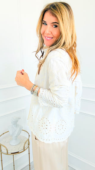 Whispering Garden Lace Top - Ivory