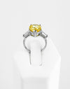 Sterling Silver Pear + Baguette Ring Canary-230 Jewelry-NYC-Coastal Bloom Boutique, find the trendiest versions of the popular styles and looks Located in Indialantic, FL
