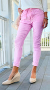 Love Endures Italian Jogger - Pink-180 Joggers-Italianissimo/ SUNNY HOLIDAYS-Coastal Bloom Boutique, find the trendiest versions of the popular styles and looks Located in Indialantic, FL