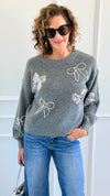 Take A Bow Sweater-140 Sweaters-Dreamers-Coastal Bloom Boutique, find the trendiest versions of the popular styles and looks Located in Indialantic, FL