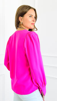 Radiant Glow Blouse Top-130 Long Sleeve Tops-Jodifl-Coastal Bloom Boutique, find the trendiest versions of the popular styles and looks Located in Indialantic, FL