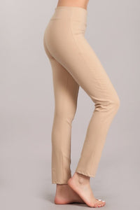 Sandstone High Rise Slim Pants-170 Bottoms-Chatoyant-Coastal Bloom Boutique, find the trendiest versions of the popular styles and looks Located in Indialantic, FL