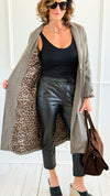 Wild Lining Italian Long Coat-160 Jackets-AZUL MONACO-Coastal Bloom Boutique, find the trendiest versions of the popular styles and looks Located in Indialantic, FL