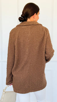 Cozy Up Sherpa Coat - Mocha-160 Jackets-26 International-Coastal Bloom Boutique, find the trendiest versions of the popular styles and looks Located in Indialantic, FL