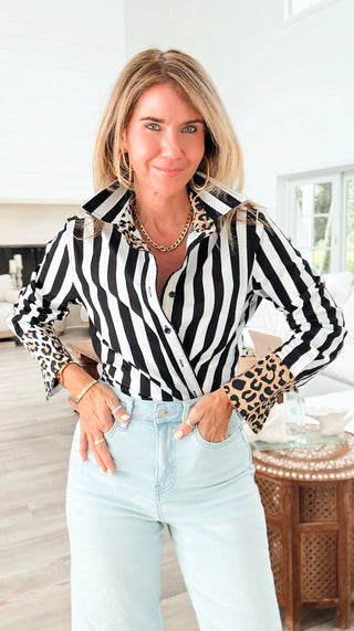 Leopard Lane Italian Hampton Blouse