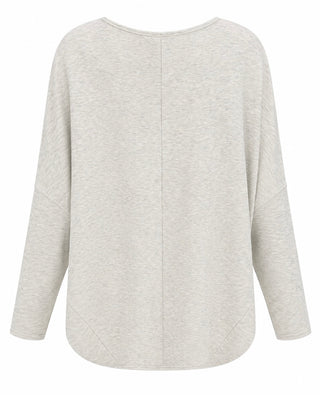 The Margo Scuba Long Sleeve - Ash Grey