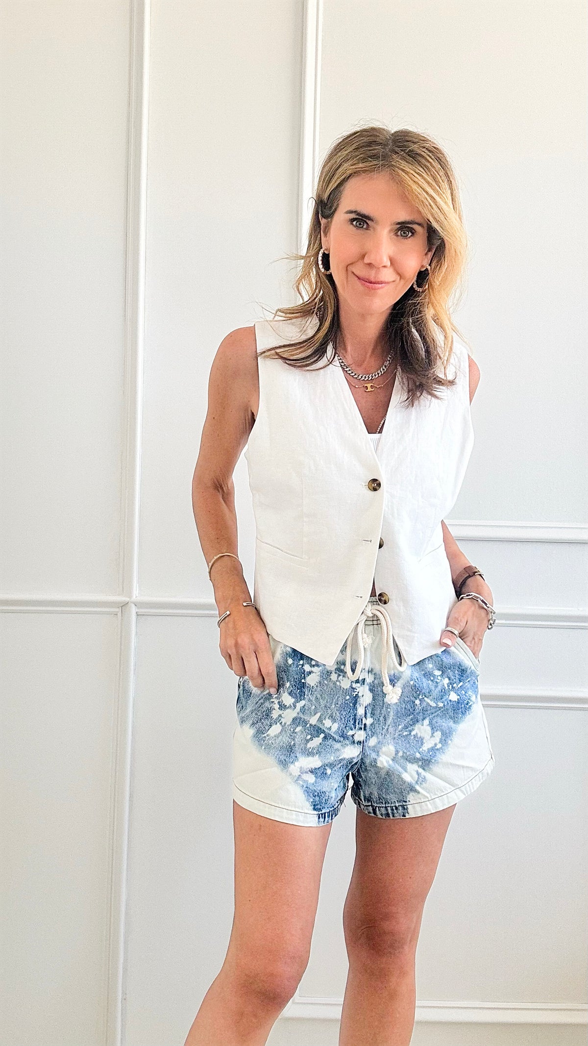 Comfy Washed Denim Shorts-170 Bottoms/Shorts-Rousseau-Coastal Bloom Boutique, find the trendiest versions of the popular styles and looks Located in Indialantic, FL