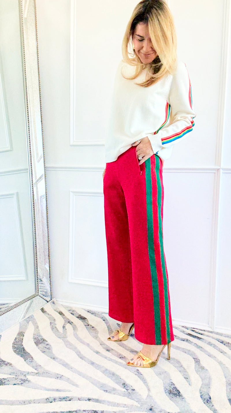 Jet Set Dreams Pants - Red-170 Bottoms/Shorts-JODIFL-Coastal Bloom Boutique, find the trendiest versions of the popular styles and looks Located in Indialantic, FL