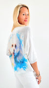 Sweet Puppy Short Sleeve Italian St Tropez Knit-140 Sweaters-Italianissimo-Coastal Bloom Boutique, find the trendiest versions of the popular styles and looks Located in Indialantic, FL