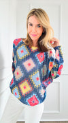 Bold Horizon Italian St Tropez Knit-140 Sweaters-Italianissimo-Coastal Bloom Boutique, find the trendiest versions of the popular styles and looks Located in Indialantic, FL