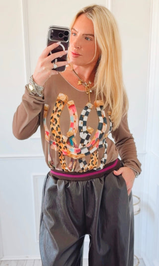 Wild Luck Lurex Trim Italian Top