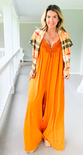 Coastal Daydream Italian Jumpsuit - Golden Mustard