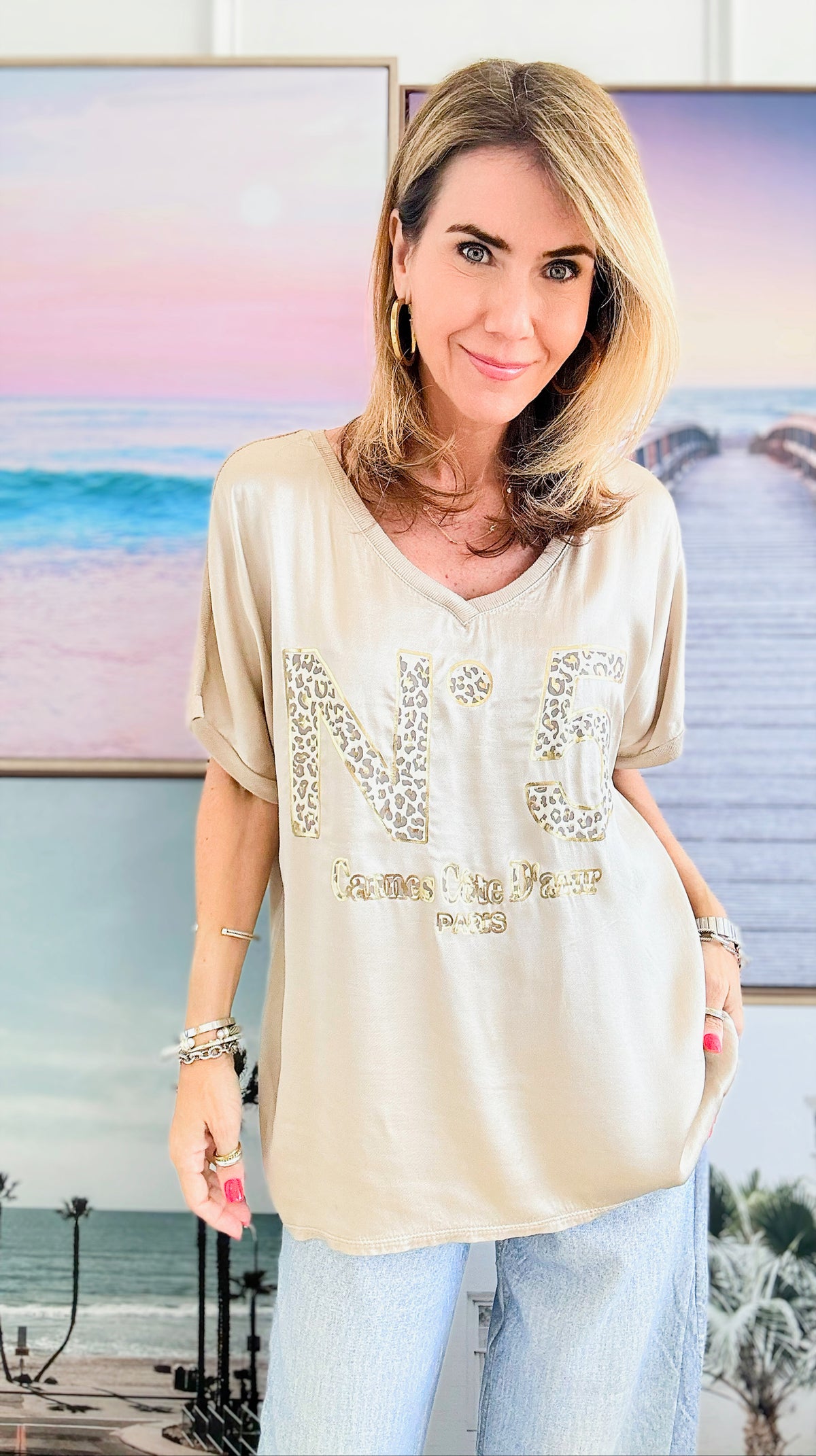 Wild Shine Luxe Italian Top - Mocha-110 Short Sleeve Tops-Italianissimo-Coastal Bloom Boutique, find the trendiest versions of the popular styles and looks Located in Indialantic, FL