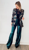 Sequin Party Jacket - Green-160 Jackets-High MJ-Coastal Bloom Boutique, find the trendiest versions of the popular styles and looks Located in Indialantic, FL