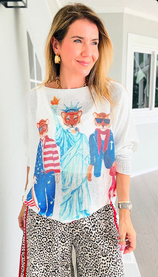 Stars, Stripes & Sass Italian St Tropez Knit