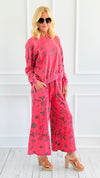 Bloom Away Relaxed Pants - Boho Red-170 Bottoms-EASEL-Coastal Bloom Boutique, find the trendiest versions of the popular styles and looks Located in Indialantic, FL