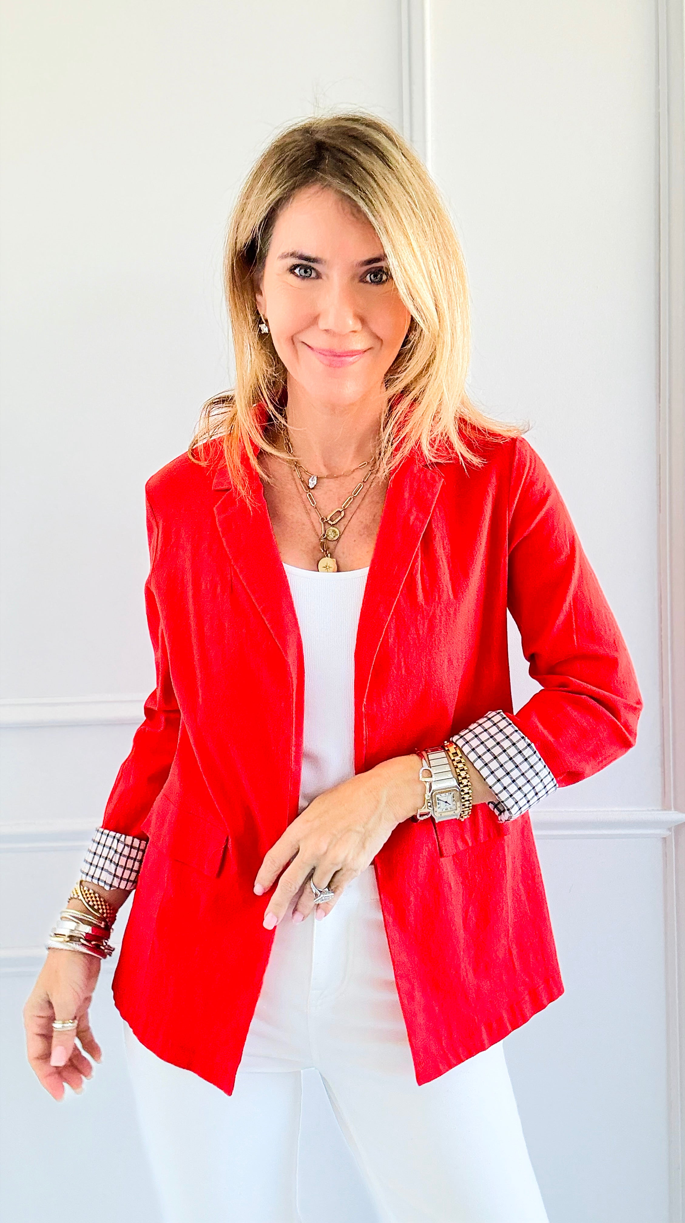 Downtown Chic Blazer - Orange-160 Jackets-Must Have-Coastal Bloom Boutique, find the trendiest versions of the popular styles and looks Located in Indialantic, FL