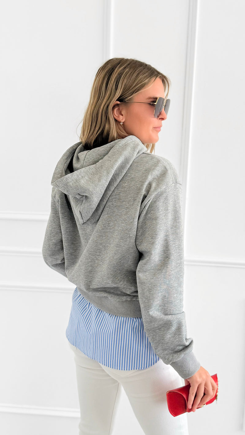 Striped Comfort Hoodie-140 Sweaters-V SKY-Coastal Bloom Boutique, find the trendiest versions of the popular styles and looks Located in Indialantic, FL