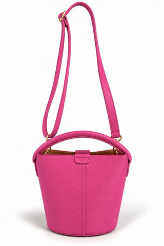 Italian Cortona leather Bag - Fuchsia