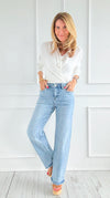 Weekend Breeze Straight Ankle Jeans-190 Denim-Mica Denim-Coastal Bloom Boutique, find the trendiest versions of the popular styles and looks Located in Indialantic, FL